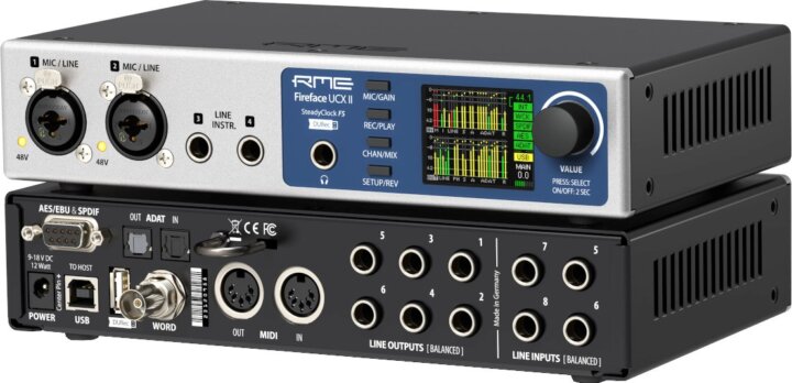 RME FIREFACE UCX II USB Streaming 40 csatornás Sztereo Audio Interfész - Fekete