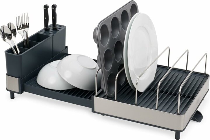 Joseph Joseph Extend Max Rozsdamentes acél Kihúzható edényszárító 67 x 35 x 18,8 cm - Inox / Szürke