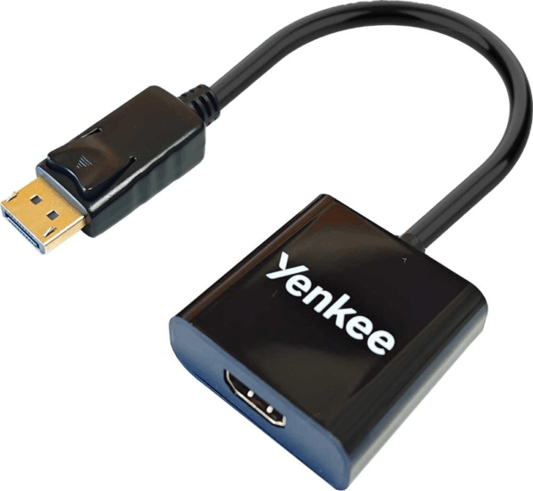 Yenkee YVC 03 DisplayPort apa - HDMI anya Átalakító Adapter 15cm - Fekete