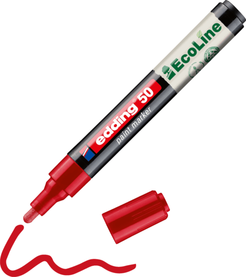 Edding 50 EcoLine 2-3mm Lakkmarker - Piros