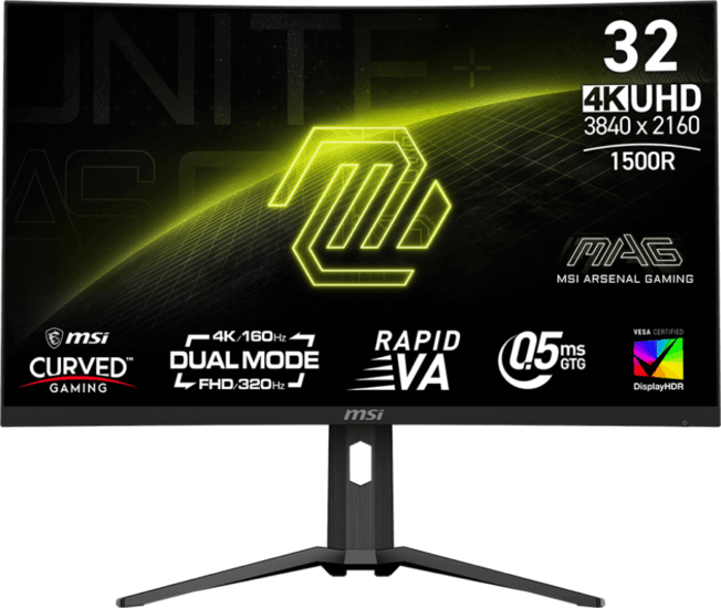 MSI 31.5" MAG 321CUPDFDE 16:9 UltraHD Fast VA Gaming Monitor - Fefkete