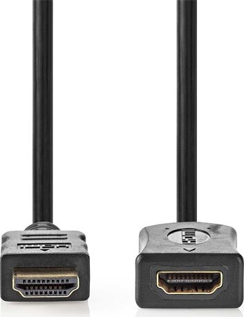 Nedis CVGL34096BK20 HDMI apa - HDMI anya Hosszabbító Kábel 2m - Fekete Nedis CVGL34096BK20 HDMI apa - HDMI anya Hosszabbító Kábel 2m - Fekete
