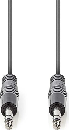 Nedis COTH23020GY15 6,35mm jack apa - 6,35mm jack apa Audio Kábel 1.5m - Fekete