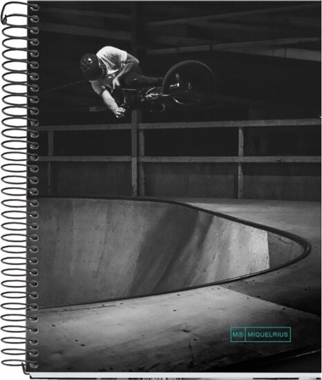 Miquelrius Skate Park 140 lapos A5 vonalas spirálfüzet - Mintás