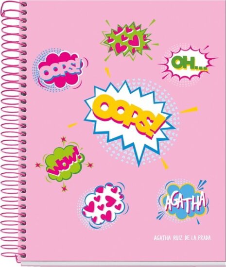 Miquelrius Wow Arp 120 lapos A5 kockás spirálfüzet - Mintás