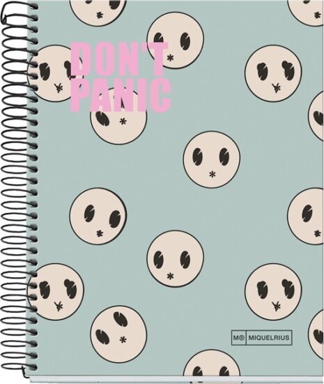 Miquelrius Dont Panic 140 lapos A5 vonalas spirálfüzet - Mintás