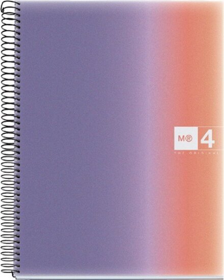 Miquelrius Aurora Provence 120 lapos A4 kockás spirálfüzet - Kék / Narancs átmenet