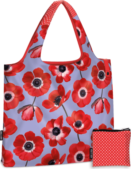 Ars Una Anemones Light Bevásárlótáska 22L - Piros mintás Ars Una Anemones Light Bevásárlótáska 22L - Piros mintás