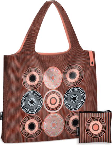Ars Una African Sun Összehajtogatható Bevásárlótáska 22L - Barna mintás