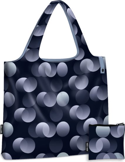 Ars Una Bubbles Dark Összehajtogatható Bevásárlótáska 22L - Sötét buborék mintás