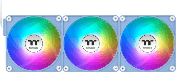 Thermaltake CT120 PWM 120x120x25mm EX ARGB Sync PC Rendszerhűtő ventilátor 3db - Hortenzia kék