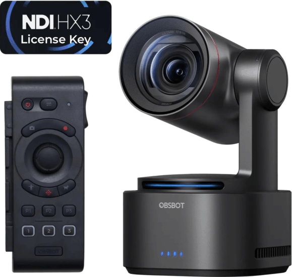 OBSBOT Tail 2 Remote Combo 30fps Webkamera - Fekete