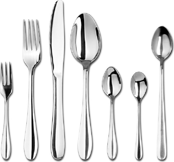 Palermo 1601PAL003 Rozsdamentes acél Süteményes villa 12 darabos szett - Inox