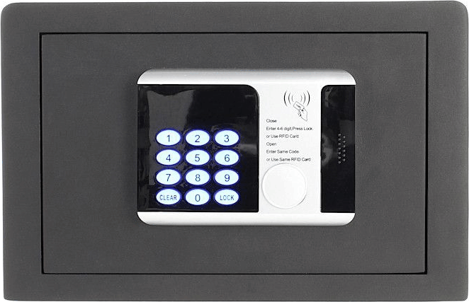 Rottner Rfid Safe 1 szállodai Számzáras bútorszéf - Szürke