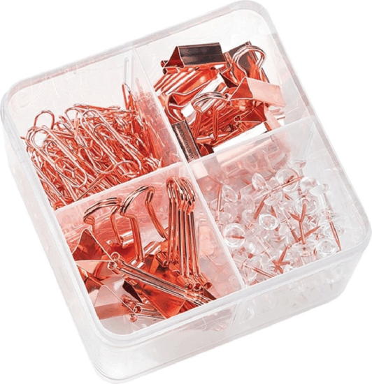 Deli asztali szögletes kiegészítő készlet (171db/csomag) - Rose gold