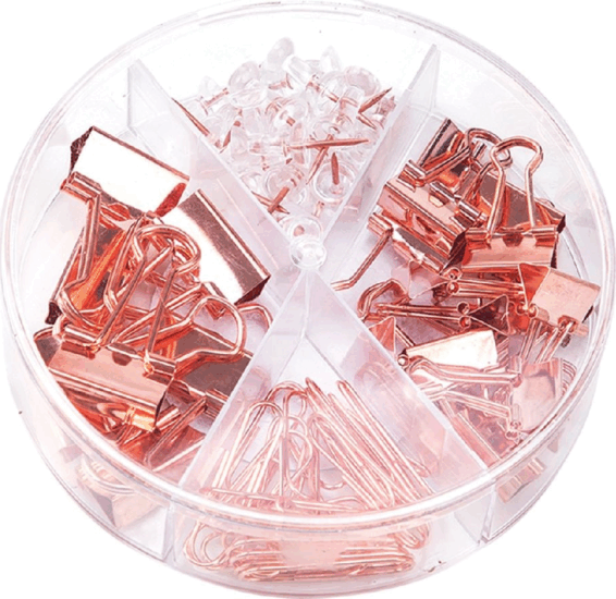 Deli asztali kerek kiegészítő készlet (72db/csomag) - Rose gold