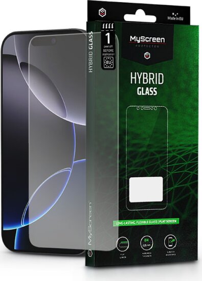 MyScreen Hybrid Glass Green Apple iPhone 16 Pro Kijelzővédő üvegfólia