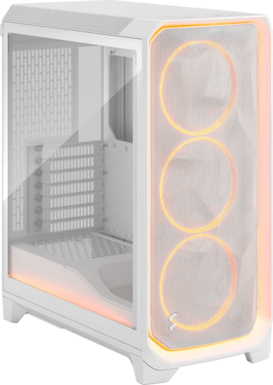 Fractal Design Meshify 3 Ambience Pro RGB Midi Torony Számítógépház + 3db 140 mm ARGB ventilátor - Fehér