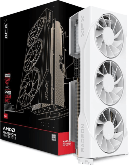 XFX Radeon RX 9070 Swift White Triple Fan Gaming Edition 16GB OC GDDR6