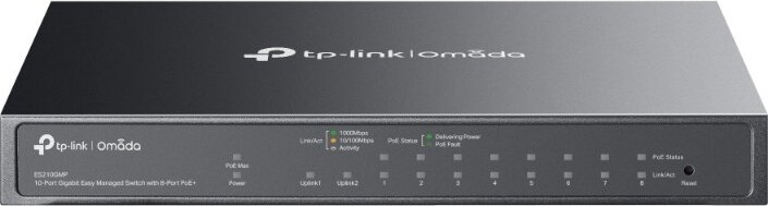 TP-Link ES210GMP Omada Fémházas Managed 10+1-port Gigabit Switch