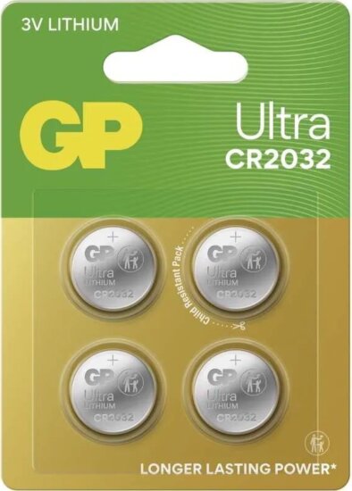 GP B32324 Ultra Lítium Gombelem CR2032 (4db /csomag)