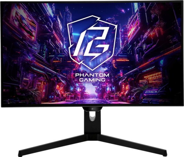 ASRock 27" PGO27QFS 16:9 QHD OLED Gaming Monitor - Fekete