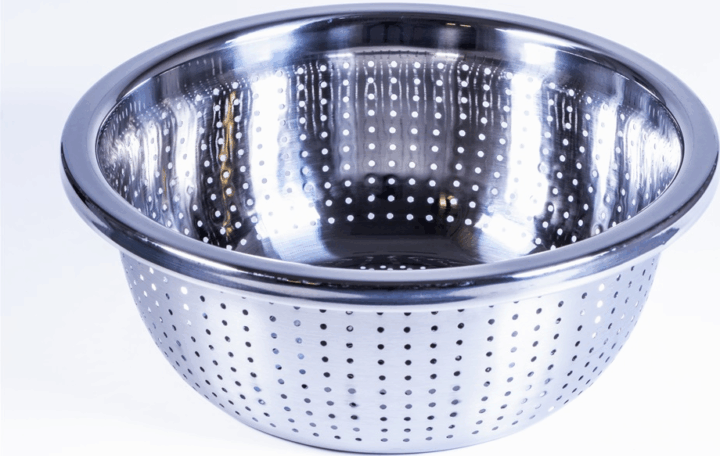 TOO KT-325 Rozsdamentes szűrőtál 26 cm - Ezüst