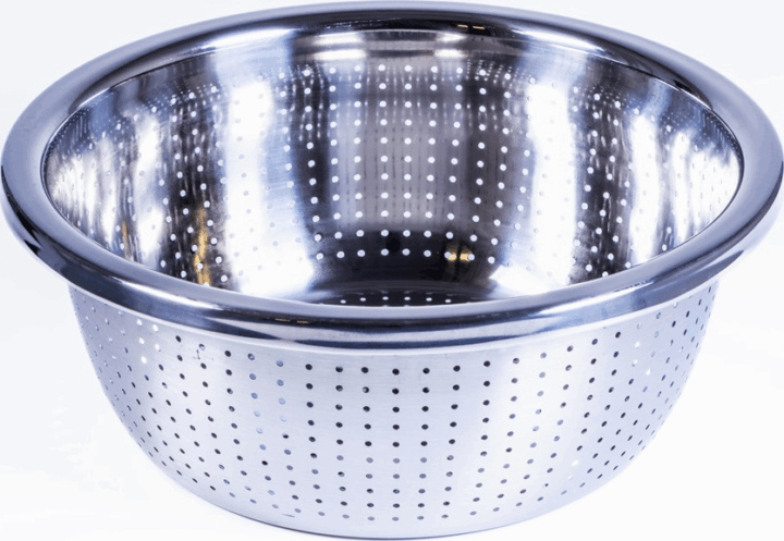 TOO KT-326 Rozsdamentes szűrőtál 30 cm - Ezüst