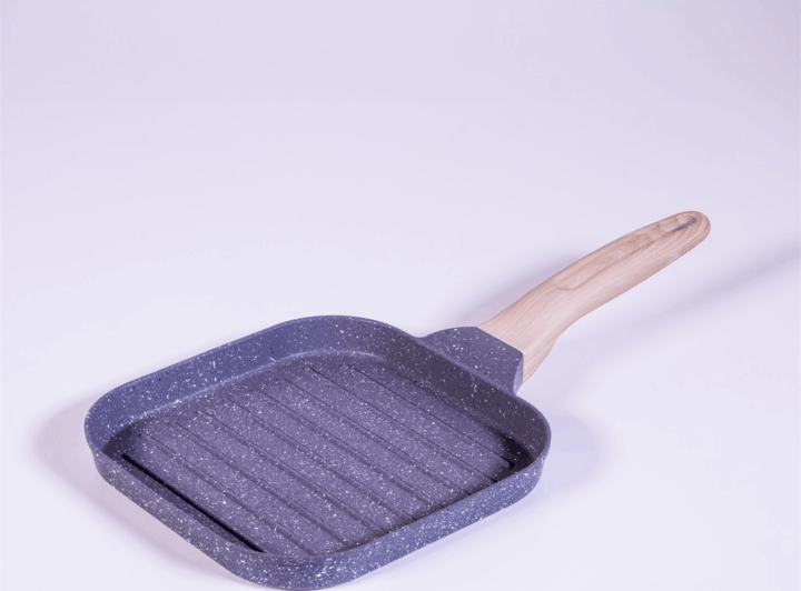 TOO KT-421 nyeles szögletes grill serpenyő 18,5 cm - Szürke