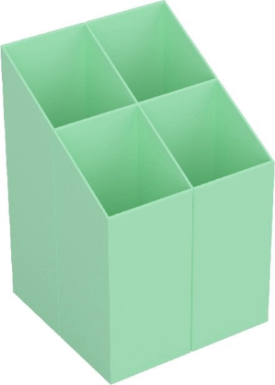 ICO Műanyag 4 rekeszes asztali írószertartó - Pasztell zöld