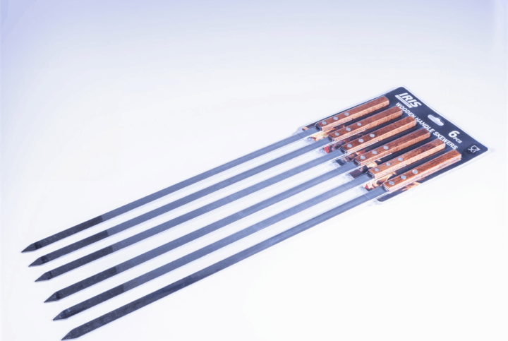 TOO KT-395 Fa nyelű kard alakú nyárs 58cm (6 db/csomag)