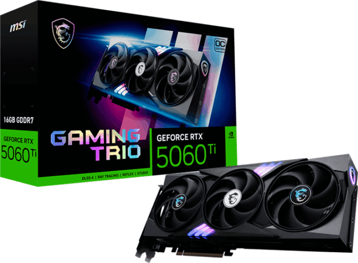 MSI GeForce RTX 5060 TI 16GB GDDR7 Gaming Trio OC Videókártya