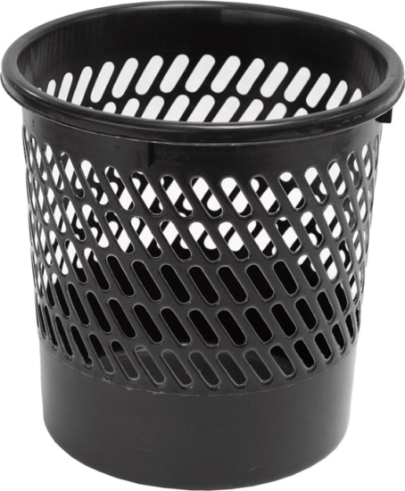Flair 60089 Műanyag papírkosár 27x27cm - Fekete