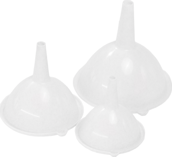 Flair 43237 Konyhai műanyag tölcsér szett - Fehér (3db/csomag)