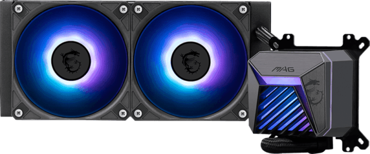 MSI MAG CoreLiquid A15 240 240mm ARGB All In One Univerzális CPU Vízhűtés - Fekete