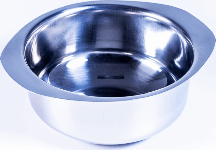 TOO KT-440 Fém füles tál 14 cm - Ezüst