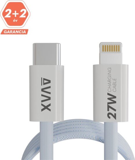 AVAX CB611LB USB-C apa - Lightning apa Adat- és töltőkábel 1m - Kék