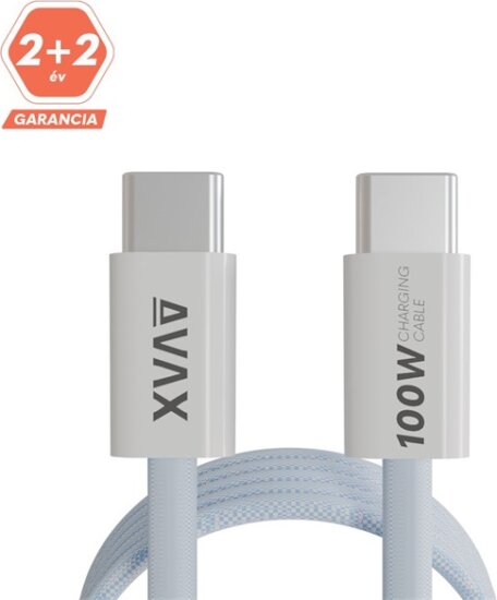 AVAX CB610LB USB-C apa - Lightning apa Adat- és töltőkábel 1m - Kék