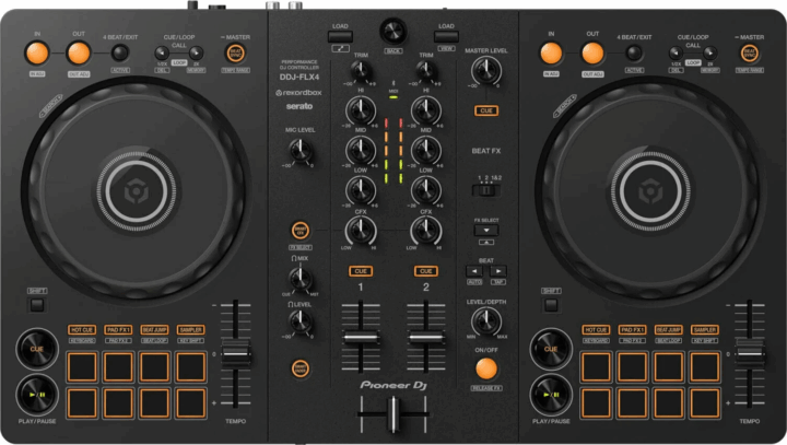 Pioneer DDJ-FLX4 2-csatornás DJ kontroller - Fekete
