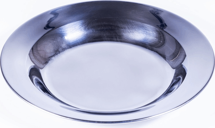 TOO KT-445 Fém leveses tányér 26 cm - Ezüst