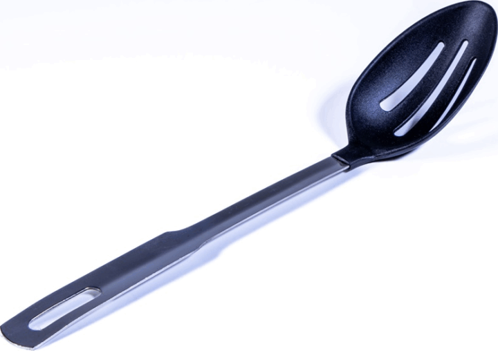 TOO KT-475 Tálalókanál résekkel 33 cm - Fekete