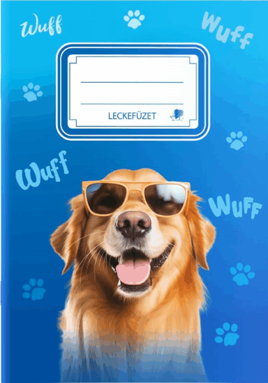 ICO Süni Dogs 34 lapos A5 leckefüzet - Mintás