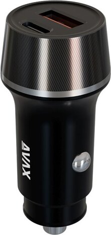 AVAX CC304B USB-A + USB-C Autós gyorstöltő 38W - Fekete AVAX CC304B USB-A + USB-C Autós gyorstöltő 38W - Fekete