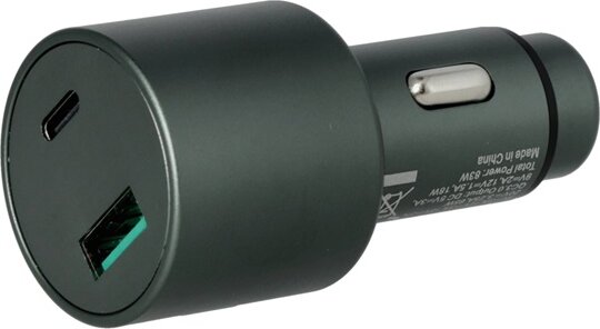 AVAX CC665B USB-A + USB-C Autós gyorstöltő 83W - Fekete