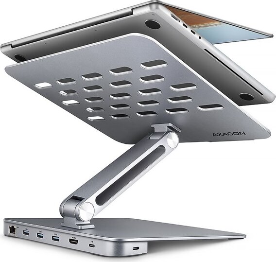 AXAGON HMC-STND Laptop állvány beépített dokkolóval 100W