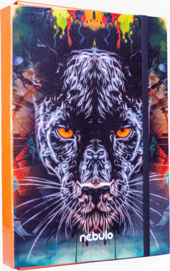 Nebulo A4 karton füzetbox - Fekete párduc mintás