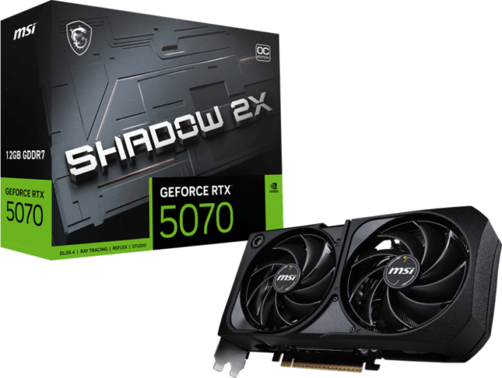 MSI GeForce RTX 5070 12GB GDDR7 Shadow 2X OC Videókártya MSI GeForce RTX 5070 12GB GDDR7 Shadow 2X OC Videókártya