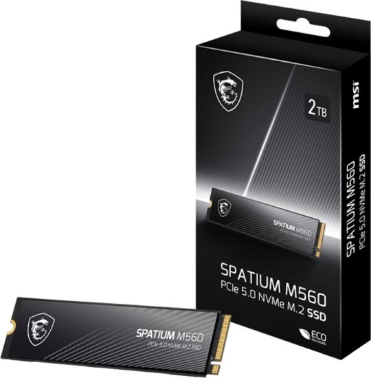 MSI 2TB Spatium M560 Gen5x4 NVMe PCIe 5.0 M.2 SSD