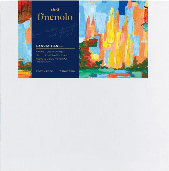 Deli Finenolo festővászon panel 20 x 20 cm - Fehér