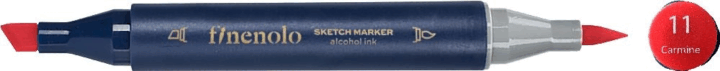 Deli Finenolo 11 1-7 mm Carmine kétvégű permanent ART marker - Piros